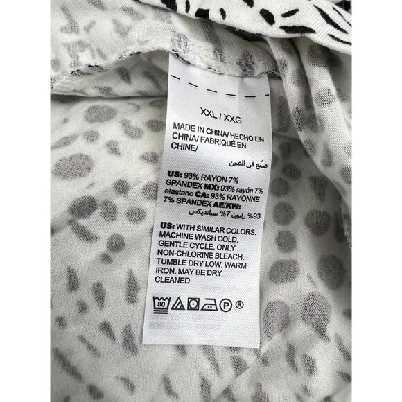 Soma Cool Nights Chemise Exotic Spots Ivory Black Nightgown Size XXL - Picture 7 of 10